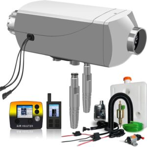 8kW Diesel Heater 12V，All-in-One Air & Water Heater for RVs, Trucks, Ships | Air water heating integrated, RV water heating, engine preheating, remote control, energy-saving mode, LCD controller
