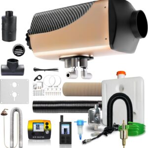 7kW Diesel Heater 12V All-in-One Water -Air Heater for RVs, Trucks, Ships | RV Water Tank Heating,Engine Preheating,LCD Display,Aviation Plug,7-Speed Adjustment,Fuel saving 40%,Remote Control