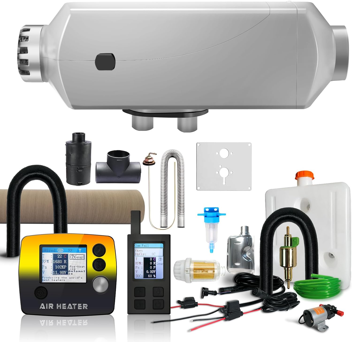 12V 10kW Diesel Heater with Brushless Motor for Trucks, RVs, Ships